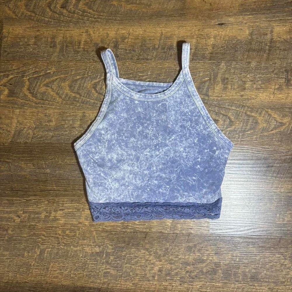 Women's Blue Lace Tank Top
